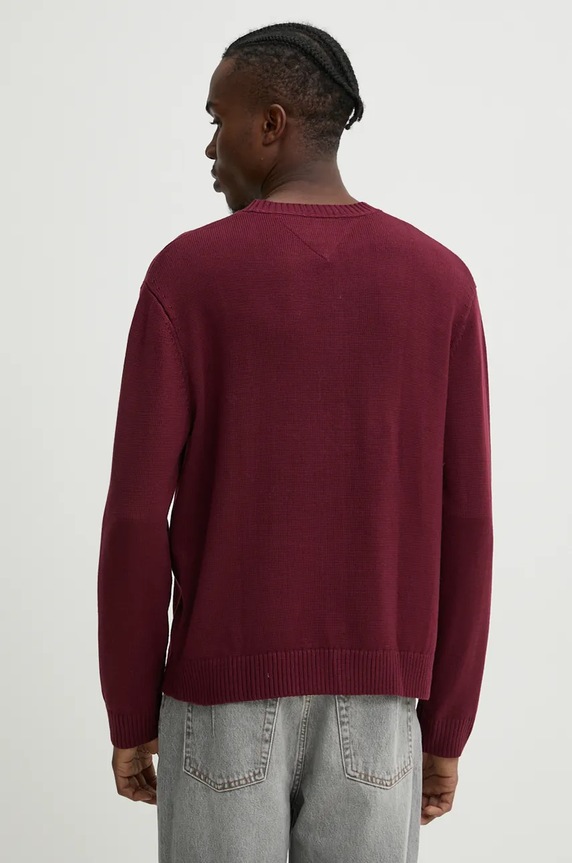 Odzież Tommy Jeans sweter z domieszką wełny DM0DM20706 bordowy