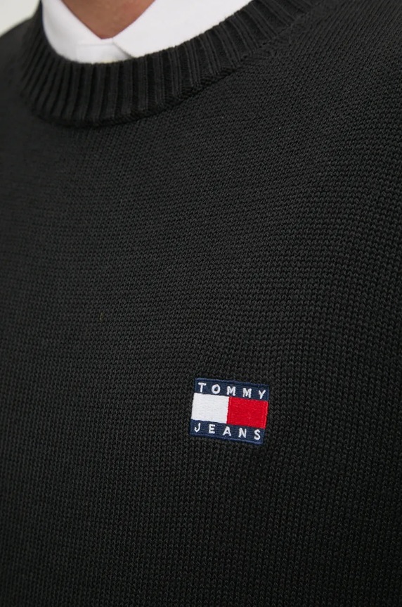 Tommy Jeans sweter z domieszką wełny DM0DM20706 czarny