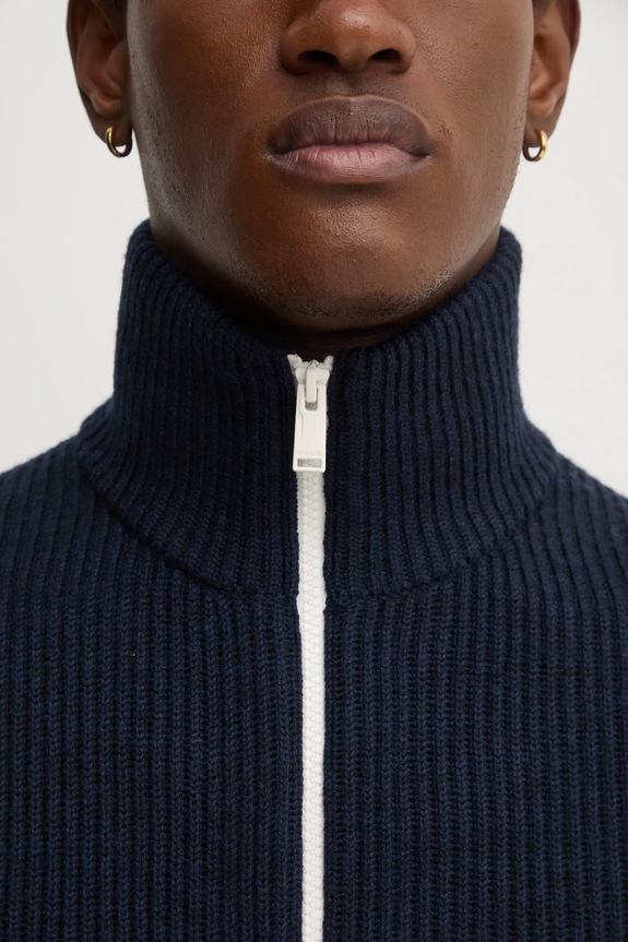ZADIG&VOLTAIRE kardigan wełniany KMCA00226 granatowy