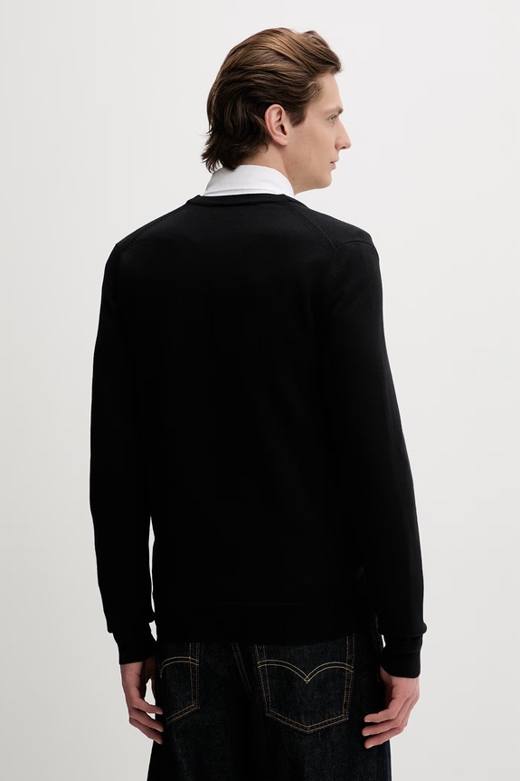 Oblečenie Vlnený kardigán Fred Perry Classic Cardigan K9551.198 čierna