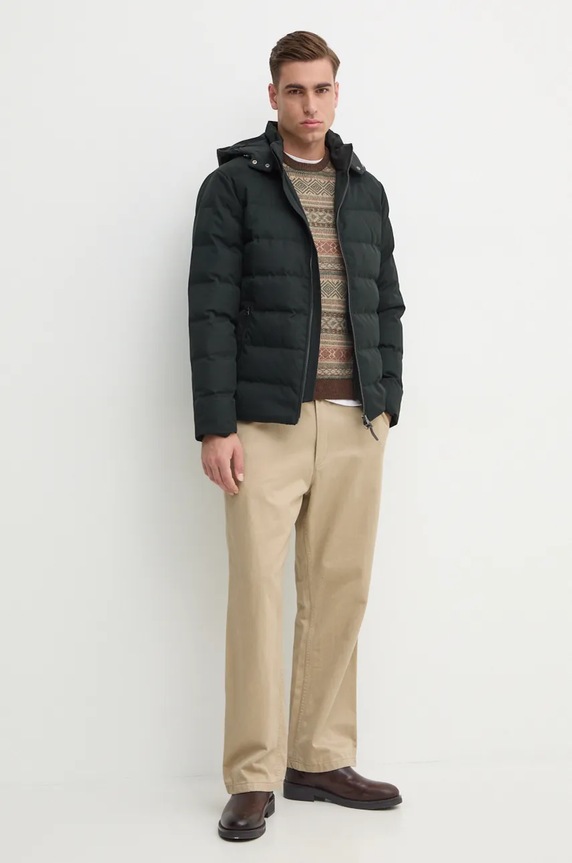 Μάλλινο πουλόβερ Hackett London HM703221 μπεζ AW24