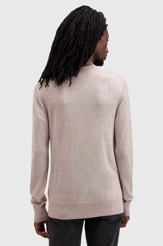 AllSaints sweter wełniany MODE beżowy M002KZ