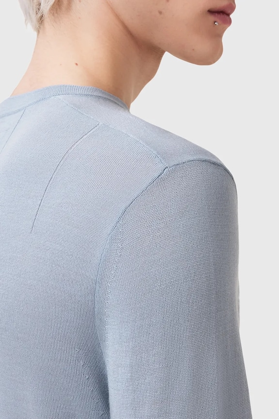 Odzież AllSaints sweter wełniany MODE M002KZ niebieski
