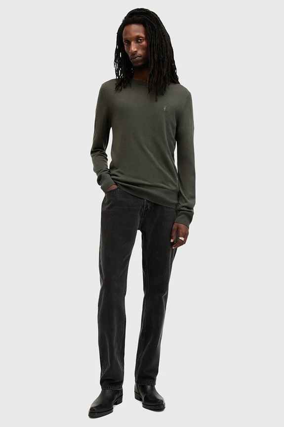 Vlnený sveter AllSaints MODE zelená M002KZ