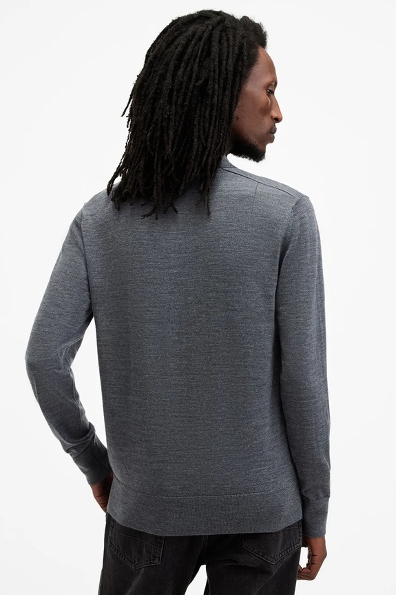 AllSaints sweter wełniany MODE MERINO M085KB granatowy AA00