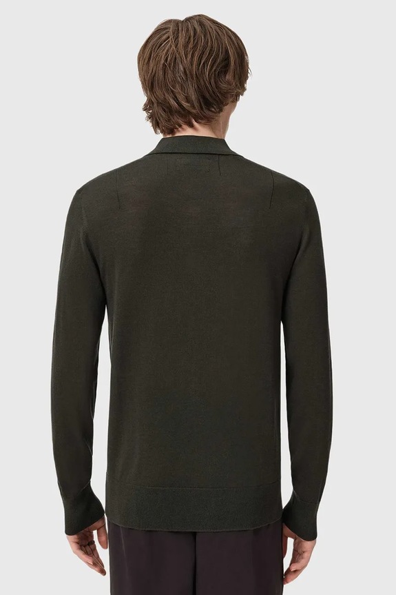 AllSaints gyapjú pulóver MODE MERINO M085KB zöld AA00