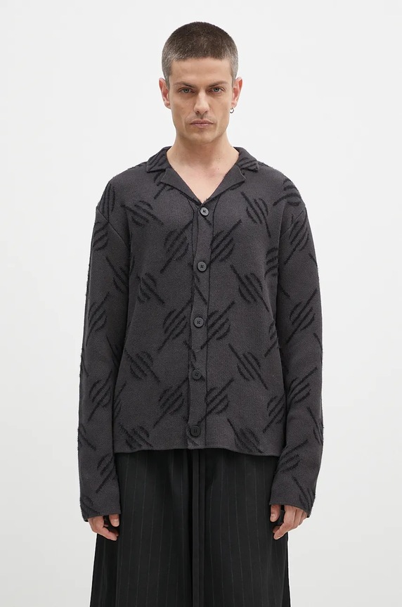 Daily Paper cardigan Kirabo Monogram Knit Cardigan stampa all-over nero 2421031