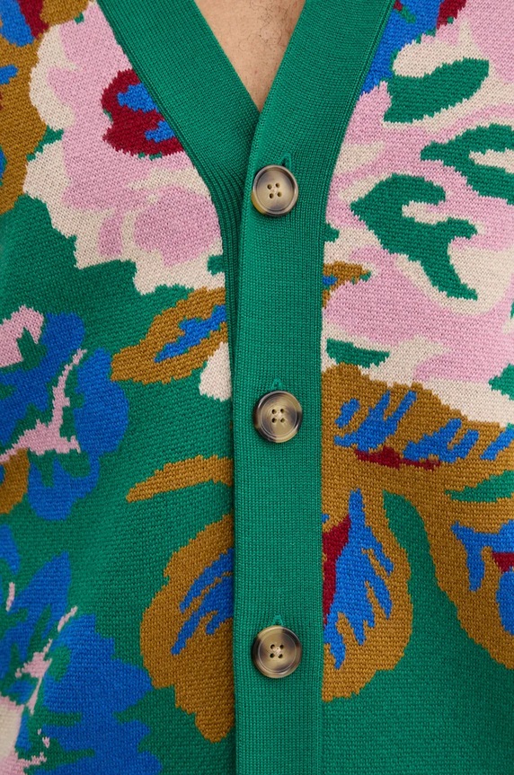 Drôle de Monsieur woolen cardigan Le Cardigan Peony E.CA124.WO007.GN