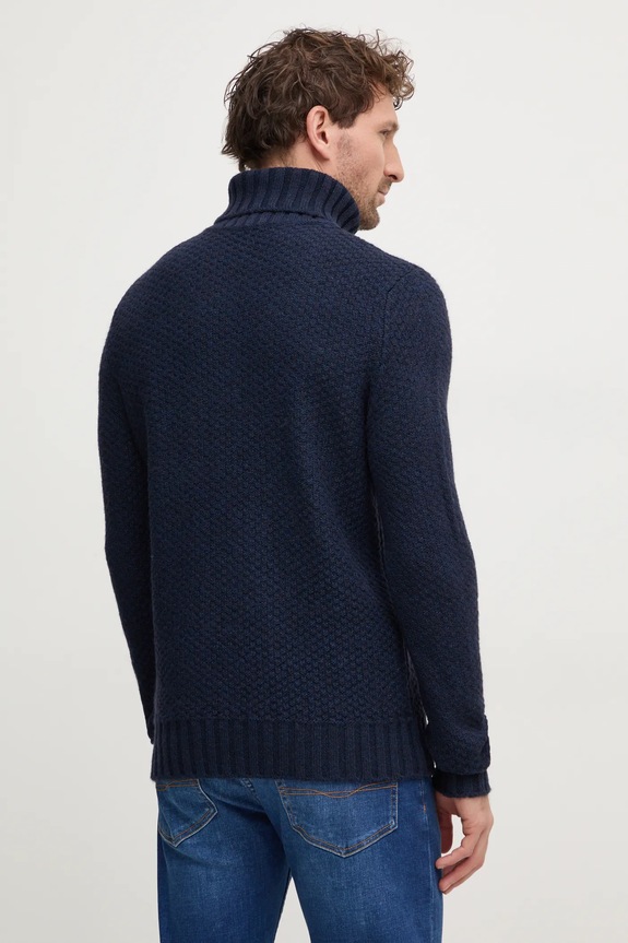 Odzież Sisley sweter z domieszką wełny 1176S200T granatowy