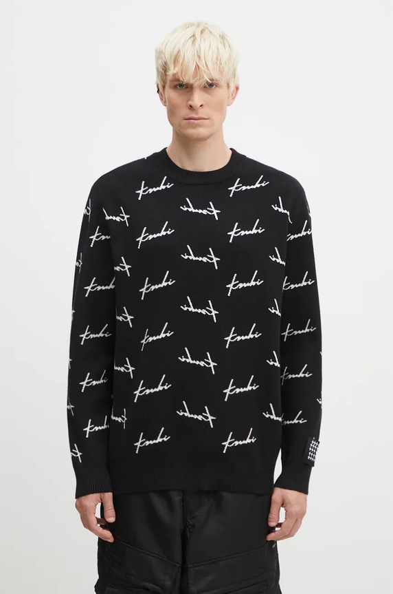 Sveter KSUBI Skript Knit okrúhly čierna MFA24KW003