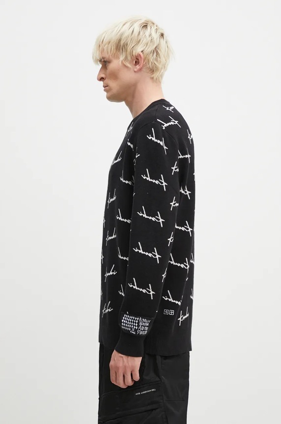 Sveter KSUBI Skript Knit MFA24KW003 čierna AW24