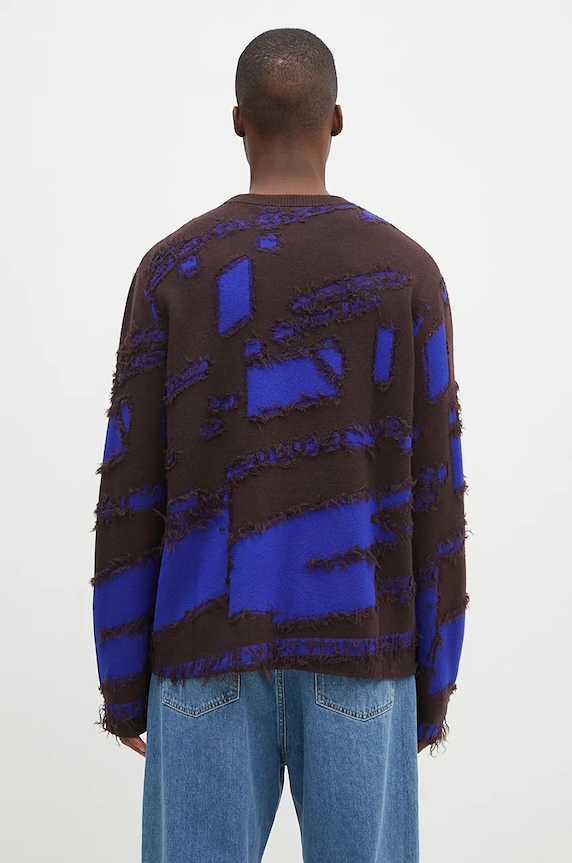 Одежда Шерстяной свитер A-COLD-WALL* Frontage Knit Crewneck ACWMK169 фиолетовой