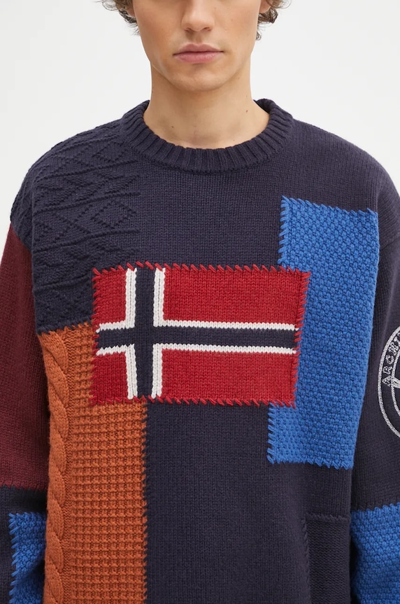 Napapijri woolen jumper Patchwork NP0A4IK8MP11 multicolor