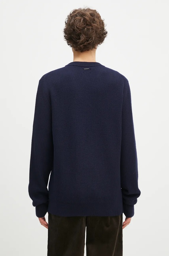 Îmbrăcăminte Norse Projects pulover de lână Henning Merino Crew N45.0561.7004 bleumarin