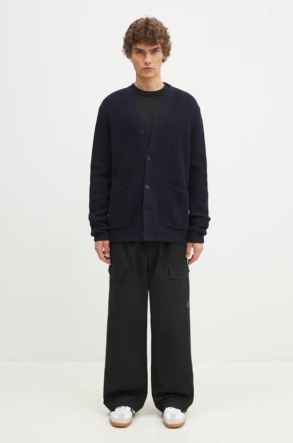 Norse Projects woolen cardigan Loki Wool Cotton Rib N45.0618.7004 navy