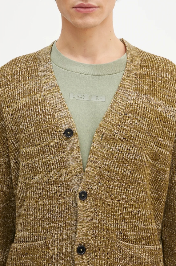 Μάλλινη ζακέτα Norse Projects Loki Wool Cotton Rib Cardigan πράσινο N45.0618.8096