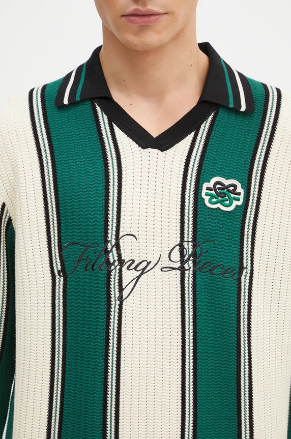 Светр Filling Pieces Knit Football Jersey зелений 91099041926