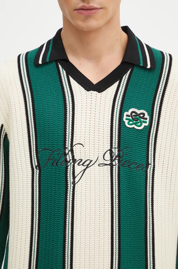 Светр Filling Pieces Knit Football Jersey зелений 91099041926
