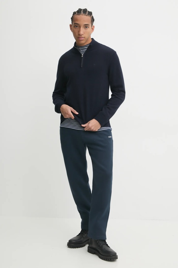 Sveter s prímesou vlny Abercrombie & Fitch KI120.4180.200 tmavomodrá AW24