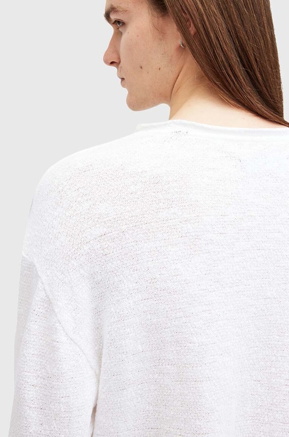 Ρούχα Βαμβακερό πουλόβερ AllSaints SEARS LS CREW M003JB λευκό