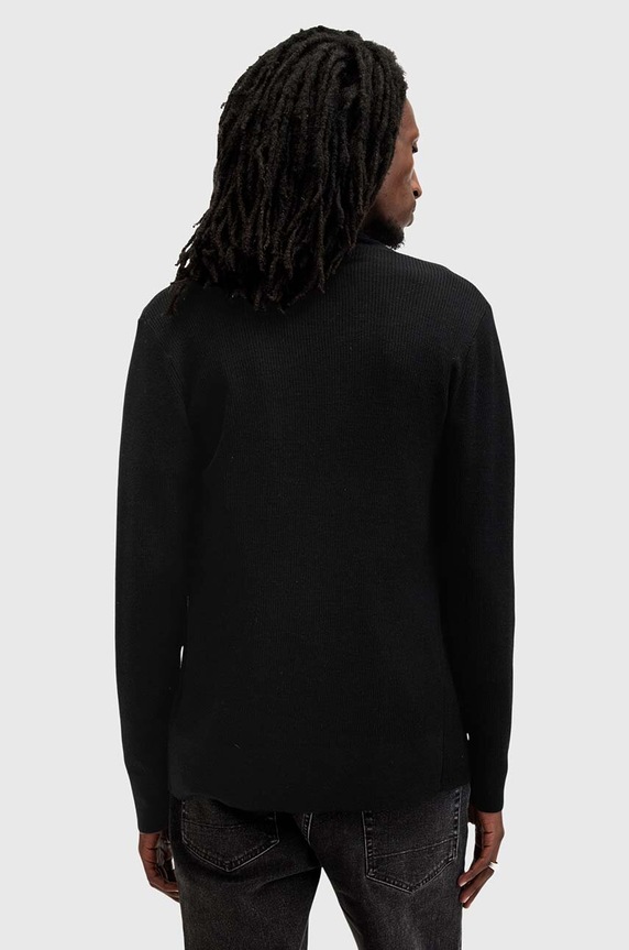 Îmbrăcăminte AllSaints cardigan din lana MODE MERINO OPEN CAR M083KB negru