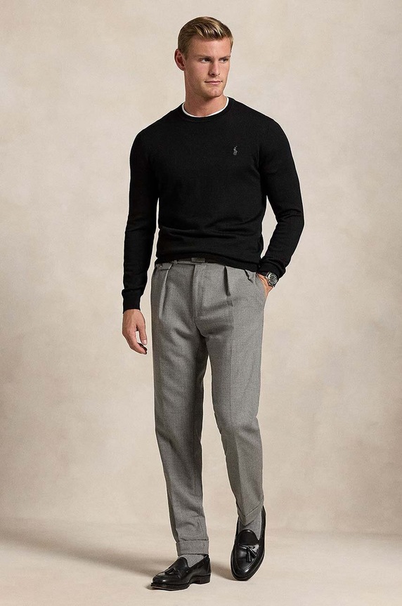 Clothing Polo Ralph Lauren woolen jumper Merino Wool 710946143004 black