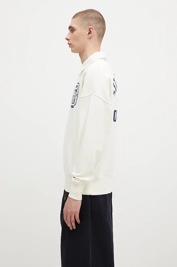 Billionaire Boys Club cotton sweatshirt College Quarter Zip B24343 beige AW24