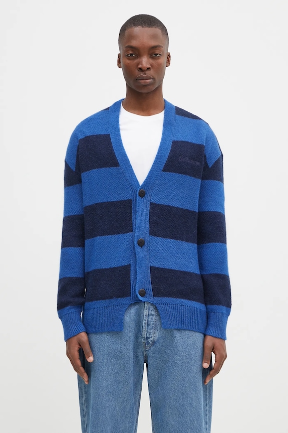 No Problemo cardigan Striped Mohair Oversized Cardigan stampa all-over blu NP20025.02