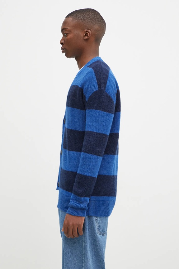 No Problemo cardigan Striped Mohair Oversized Cardigan NP20025.02 blu AW24