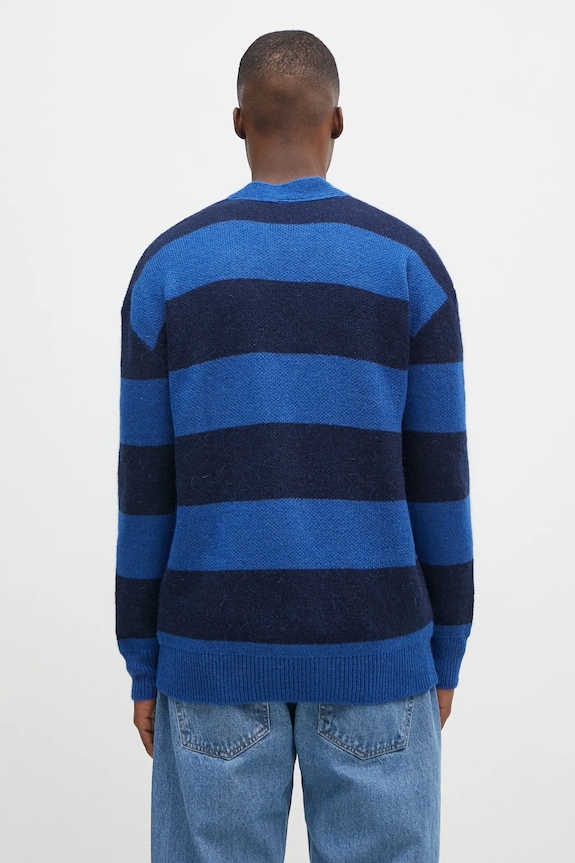 Abbigliamento No Problemo cardigan Striped Mohair Oversized Cardigan NP20025.02 blu