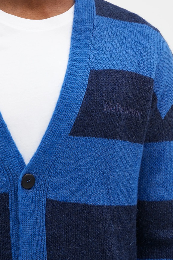 No Problemo cardigan Striped Mohair Oversized Cardigan blu NP20025.02