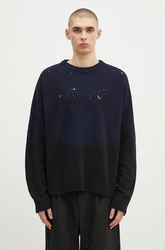 032C maglione in lana ''Lazer Selfie'' Sweater stampa all-over blu navy F24.URK.1512.050