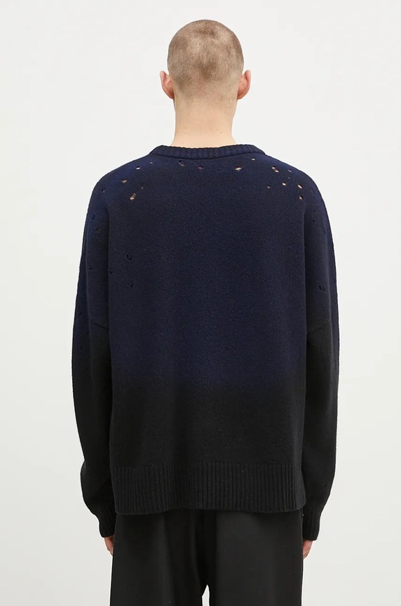 Abbigliamento 032C maglione in lana ''Lazer Selfie'' Sweater F24.URK.1512.050 blu navy
