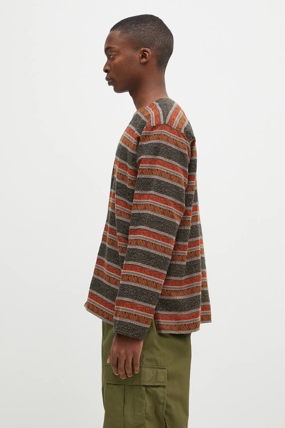 Needles cardigan din amestec de lana Cardigan Jacket PU125 verde AW24