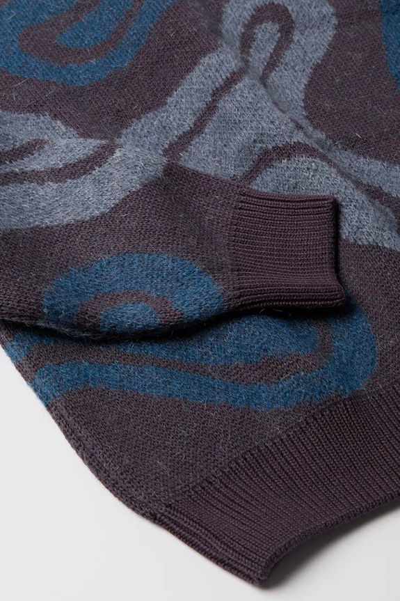 Clothing by Parra wool blend jumper Stupid Lava Lamp Knitted Pullover 52415.. maroon