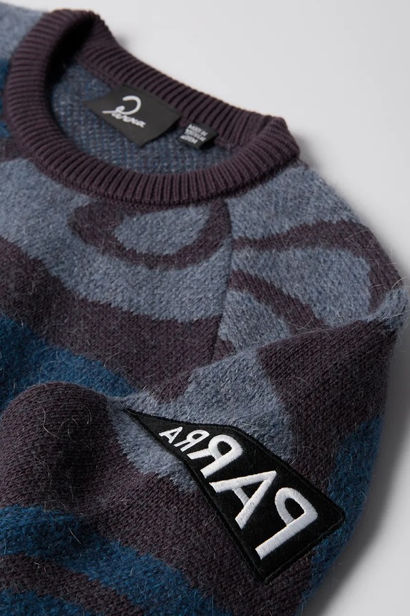 by Parra wool blend jumper Stupid Lava Lamp Knitted Pullover 52415.. maroon