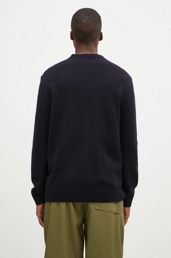 Clothing Maison Kitsuné woolen cardigan Bold Fox Head Patch NM00506KT1006 navy