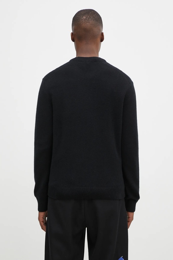 Clothing Maison Kitsuné woolen jumper Bold Fox Head Patch NM00805KT1006 black