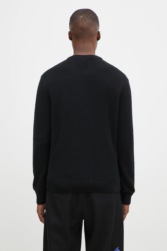 Clothing Maison Kitsuné woolen jumper Bold Fox Head Patch NM00805KT1006 black