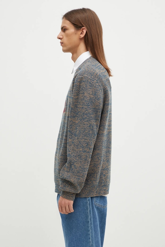 Maison Kitsuné woolen jumper Maison Kitsune Handwriting LM00814KT1063 blue AW24