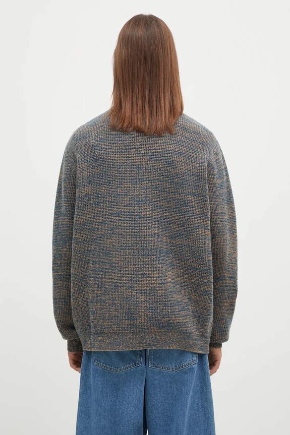 Clothing Maison Kitsuné woolen jumper Maison Kitsune Handwriting LM00814KT1063 blue
