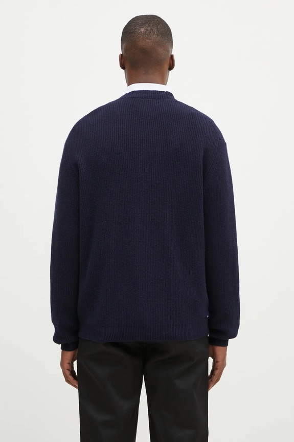 Oblečení Svetr s příměsí vlny Maison Kitsuné Bold Fox Head NM00501KT1093 námořnická modř