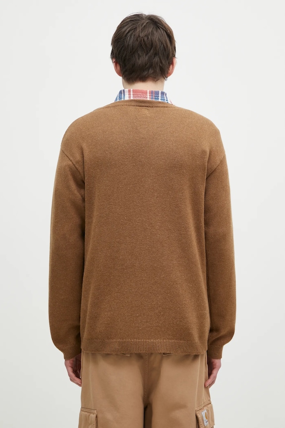 Îmbrăcăminte Human Made pulover din amestec de lana Heart Knit Sweater HM28CS018 maro
