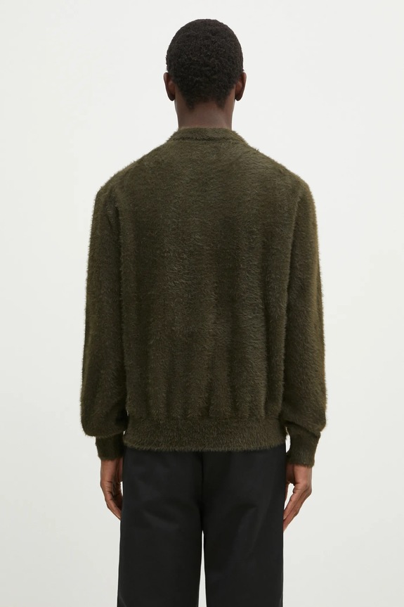 Abbigliamento thisisneverthat maglione SCT-Logo Shaggy Knit Polo TN243KKNPK08 verde