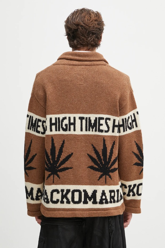 Odzież Wacko Maria kardigan wełniany Hightimes HIGHTIMES.WM.KN04 brązowy