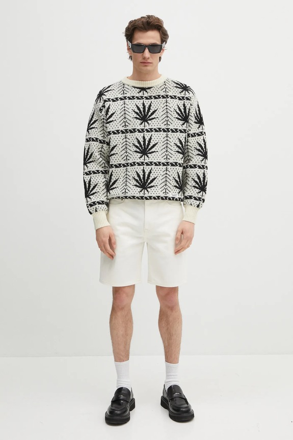 Vlnený sveter Wacko Maria Hightimes HIGHTIMES.WM.KN05 béžová