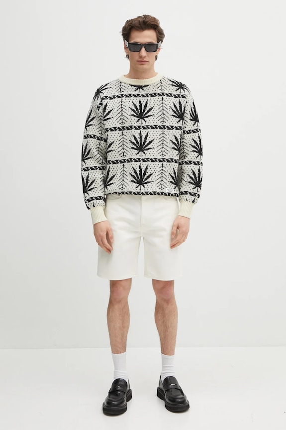 Vlnený sveter Wacko Maria Hightimes HIGHTIMES.WM.KN05 béžová