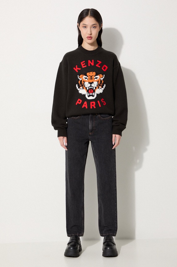 Abbigliamento Kenzo maglione in lana Rws Lucky Tiger Jumper FE68PU4773LH.99J nero
