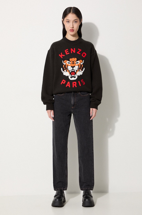 Abbigliamento Kenzo maglione in lana Rws Lucky Tiger Jumper FE68PU4773LH.99J nero