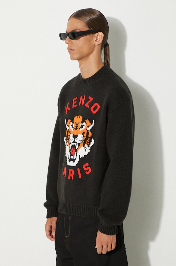 Kenzo maglione in lana Rws Lucky Tiger Jumper FE68PU4773LH.99J